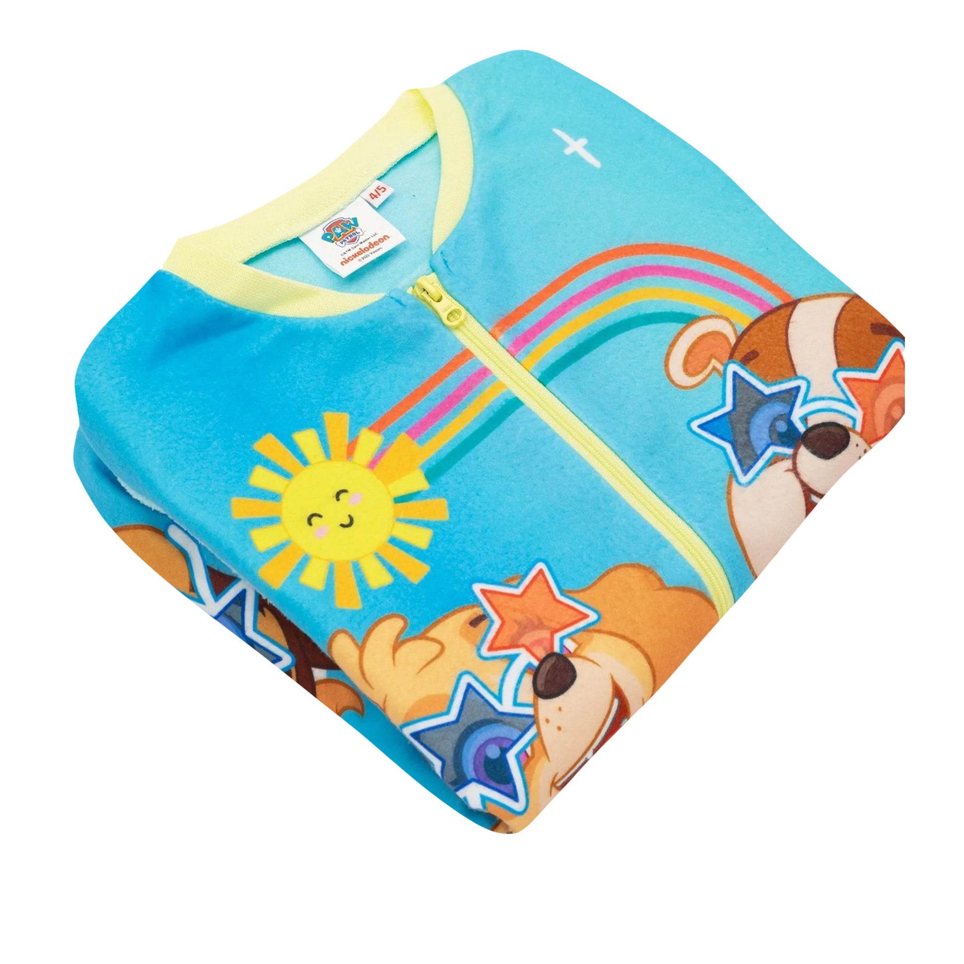 Sky Blue-Cream - Close up - Paw Patrol Childrens-Kids Forever Fun Sleepsuit