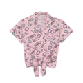 Pink - Back - Friends Girls Short-Sleeved Pyjama Set