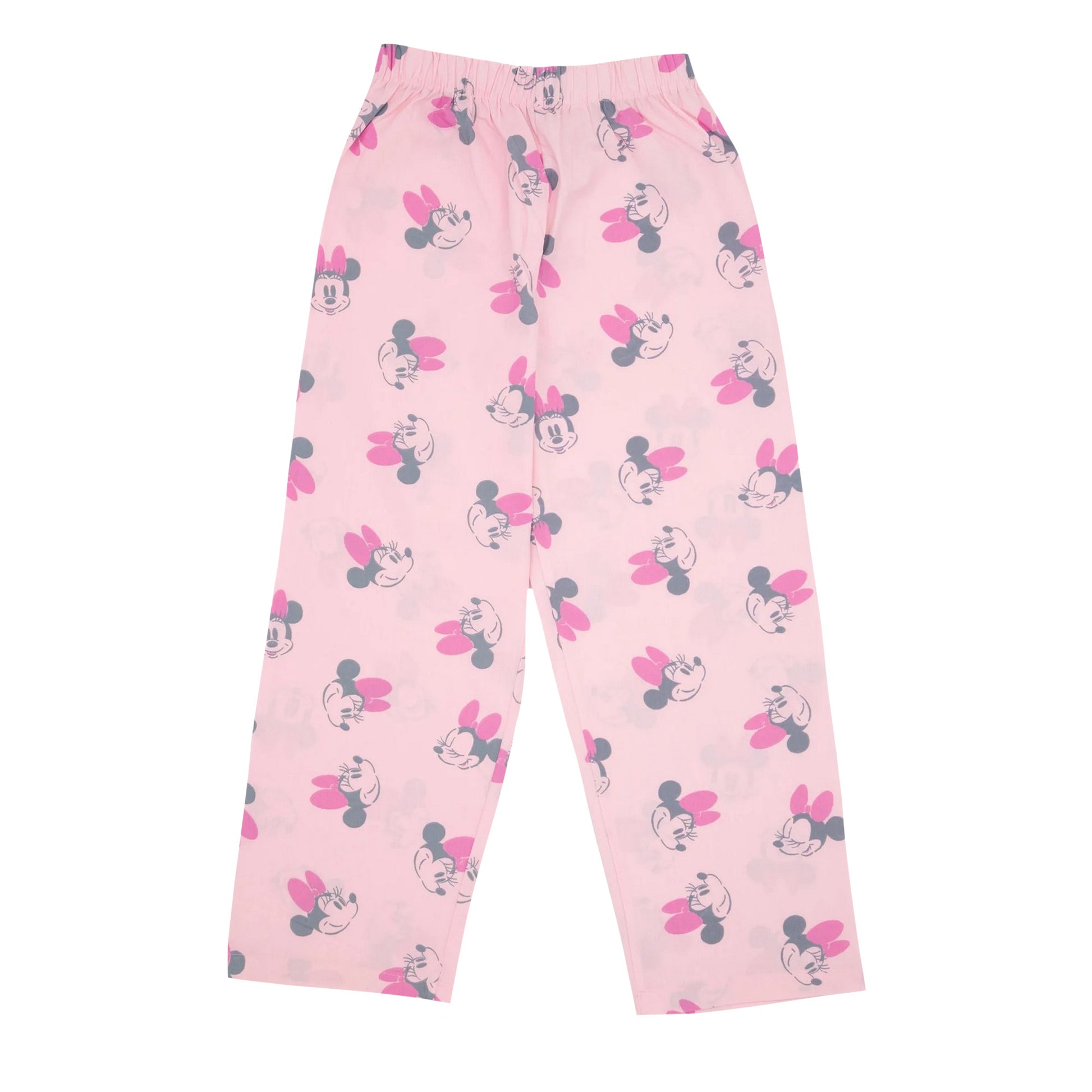 Pink - Side - Disney Girls Minnie Mouse Short-Sleeved Pyjama Set