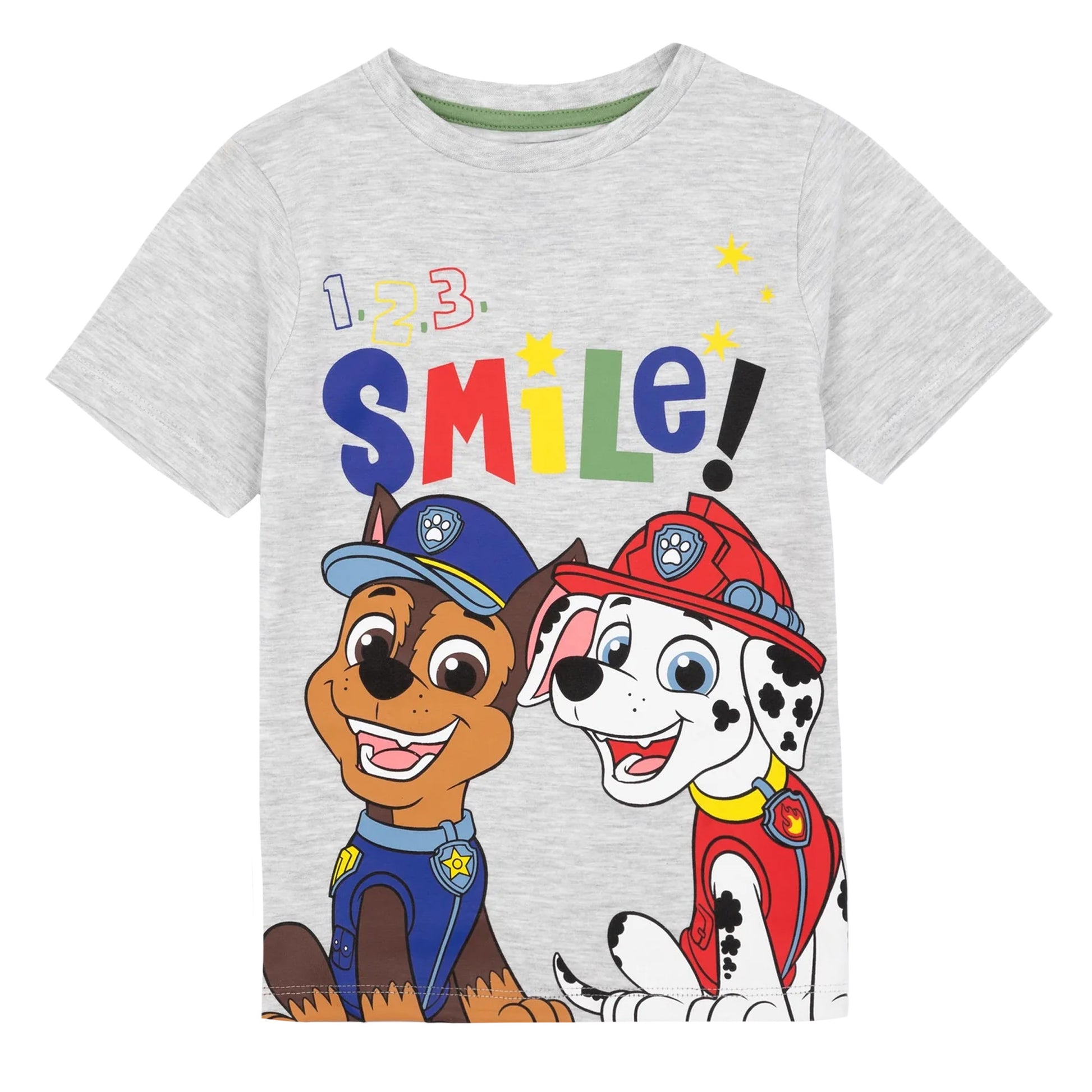 Green-Brown-White - Back - Paw Patrol Boys Smile Pyjama Set