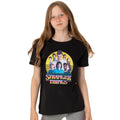 Black - Back - Stranger Things Childrens-Kids Characters Logo T-Shirt