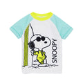 Blue-White - Back - Snoopy Childrens-Kids Two Piece Swim Set