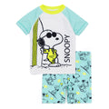 Blue-White - Front - Snoopy Childrens-Kids Two Piece Swim Set