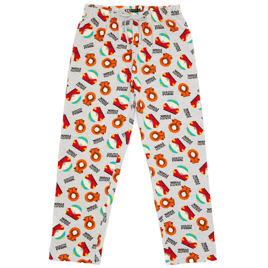 Grey-Orange-Black - Front - South Park Mens Character Lounge Pants