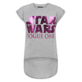 Grey - Front - Star Wars Girls Marl Short-Sleeved T-Shirt