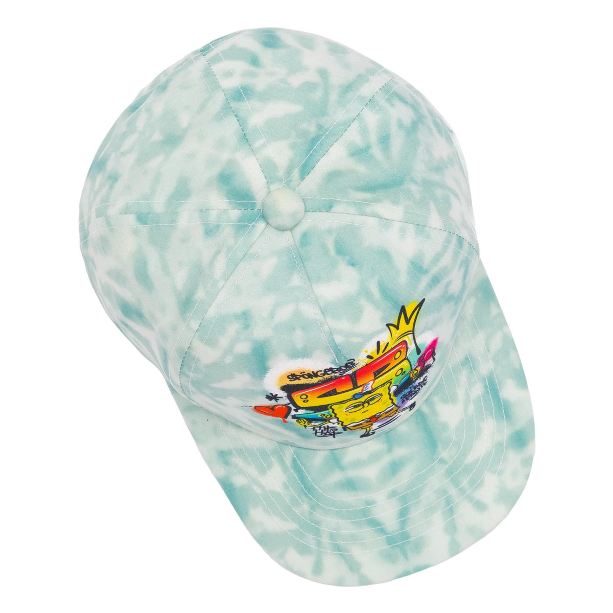 Blue - Side - SpongeBob SquarePants Boys Tie Dye Snapback Cap