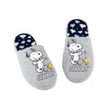 Grey-White-Black - Pack Shot - Peanuts Womens-Ladies Snoopy Slippers