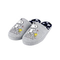 Grey-White-Black - Front - Peanuts Womens-Ladies Snoopy Slippers