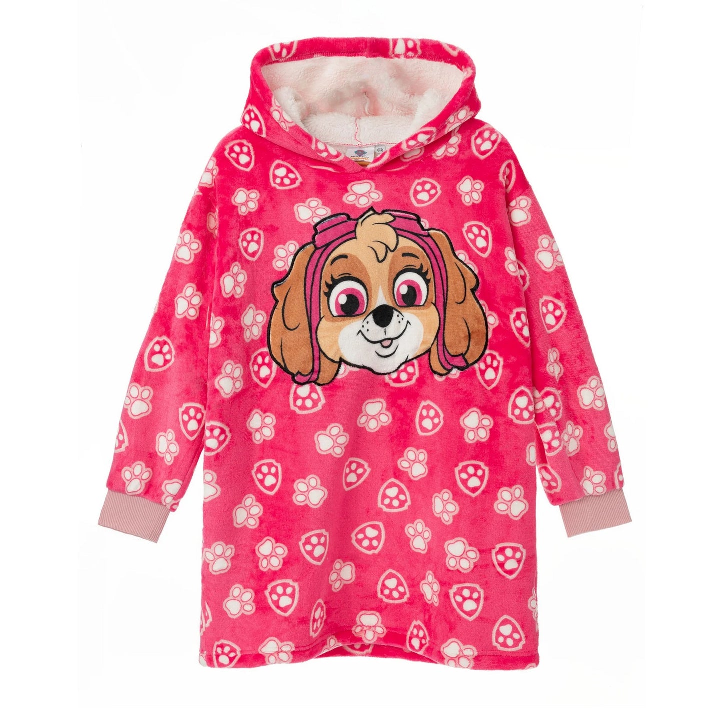 Pink - Front - Paw Patrol Girls Skye Hoodie Blanket