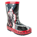 Black-Red - Front - Star Wars Boys Rule The Galaxy Kylo Ren Wellington Boots