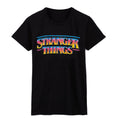 Black - Front - Stranger Things Unisex Adult Retro Logo T-Shirt