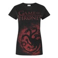 Black - Front - Game of Thrones Womens-Ladies Targaryen T-Shirt
