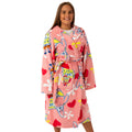 Pink - Front - SpongeBob SquarePants Womens-Ladies Hooded Robe