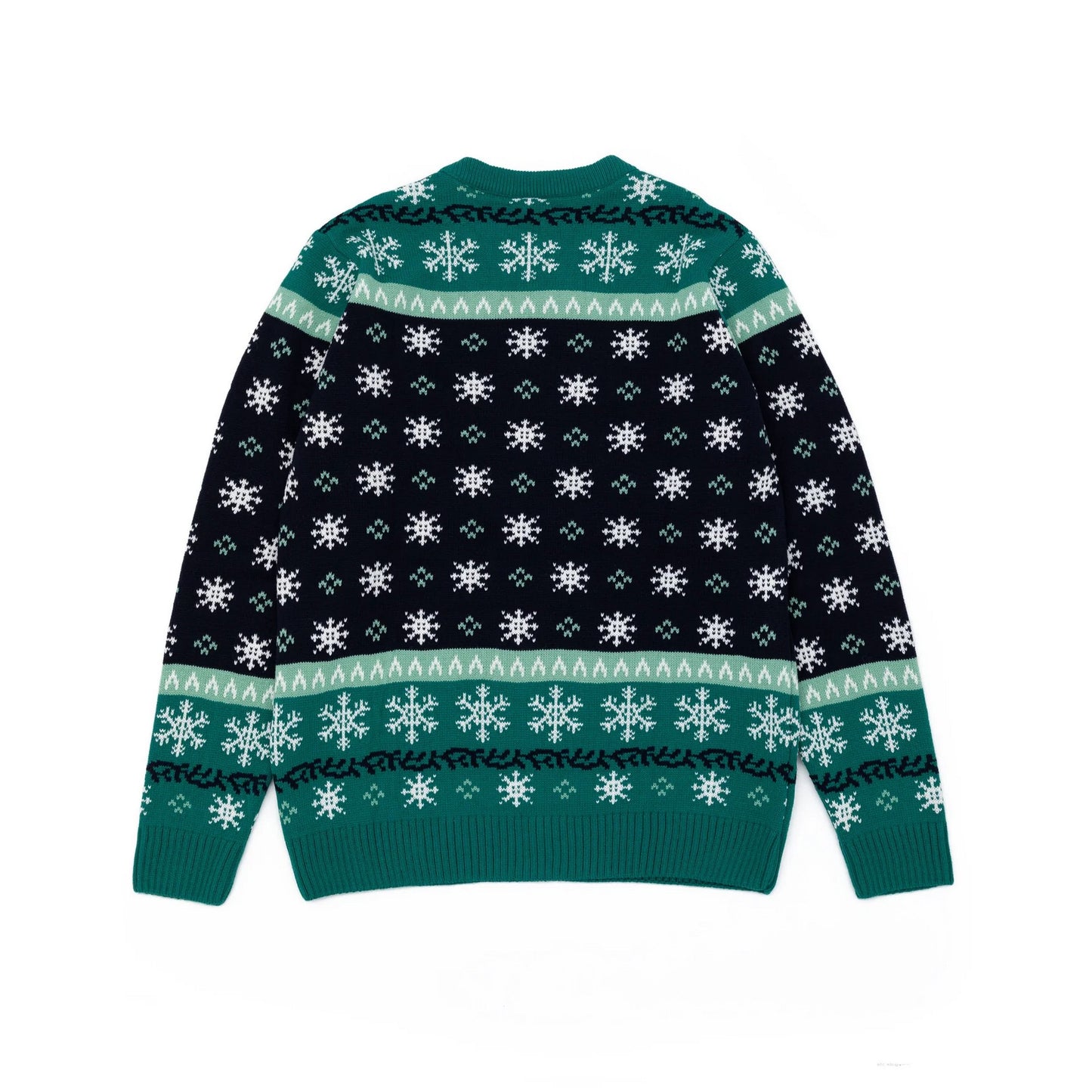 Green - Back - SpongeBob SquarePants Mens Squidward Christmas Jumper