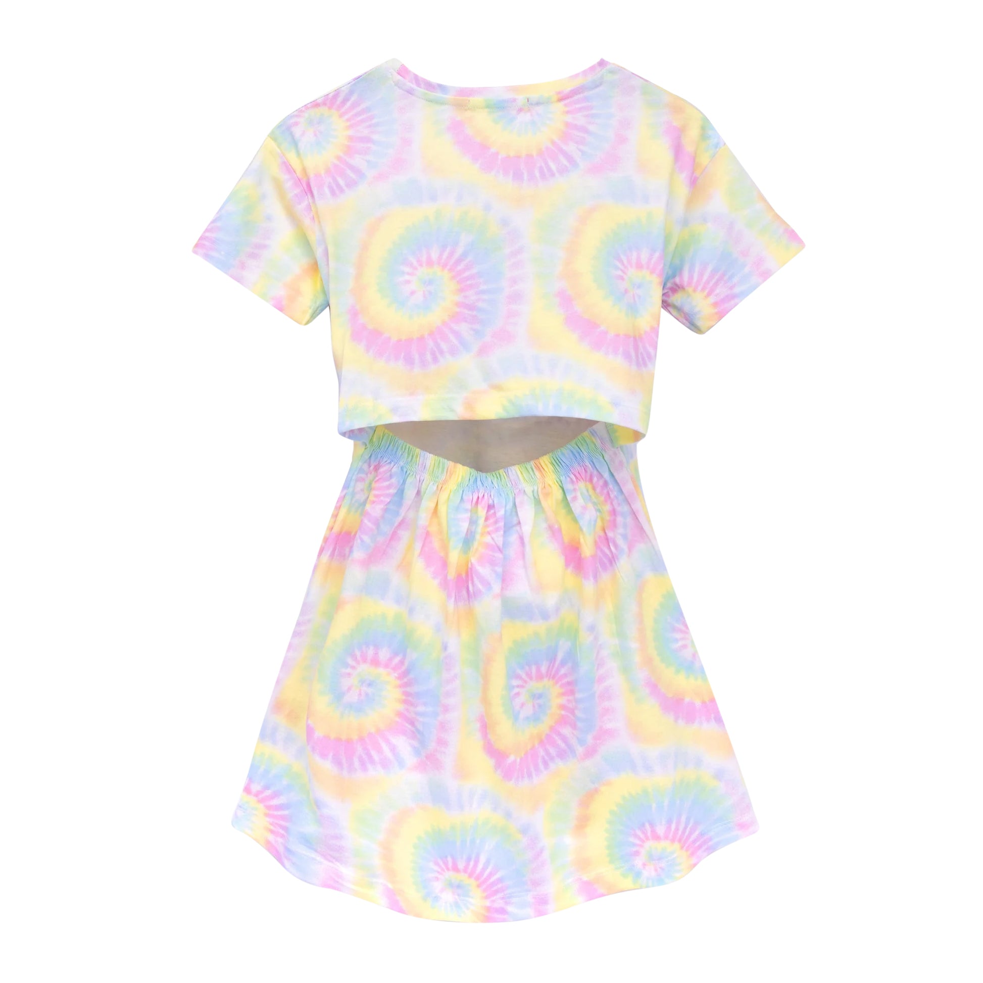 Multicoloured - Close up - Barbie Girls Open Back T-Shirt Dress (Pack of 2)