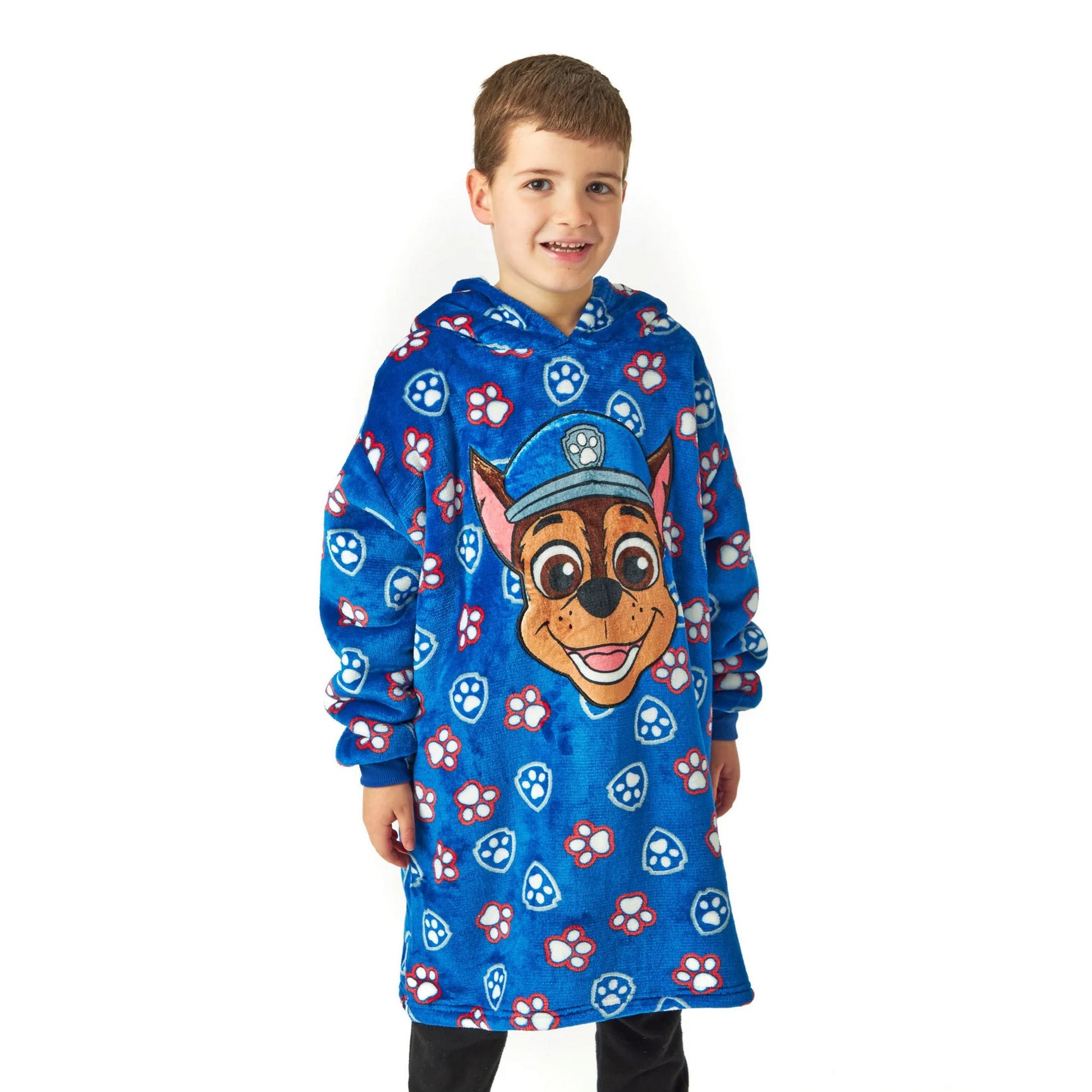 Blue - Back - Paw Patrol Boys Chase Hoodie Blanket