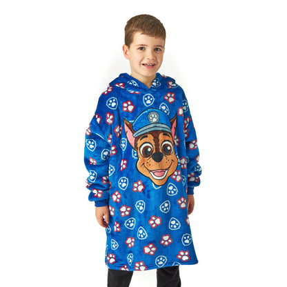 Blue - Back - Paw Patrol Boys Chase Hoodie Blanket