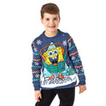 Multicoloured - Side - SpongeBob SquarePants Childrens-Kids Let It Snow Knitted Jumper