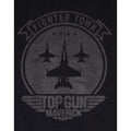 Black - Side - Top Gun: Maverick Mens Fighter Town T-Shirt