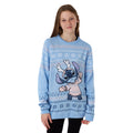 Blue - Side - Lilo & Stitch Childrens-Kids Knitted Christmas Jumper