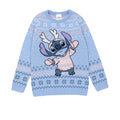 Blue - Front - Lilo & Stitch Childrens-Kids Knitted Christmas Jumper