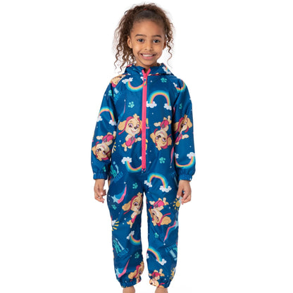 Blue - Side - Paw Patrol Girls Skye Puddle Suit