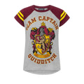 Grey-Red - Front - Harry Potter Girls Quidditch Team Captain Short-Sleeved T-Shirt