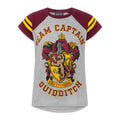 Grey-Red - Front - Harry Potter Girls Quidditch Team Captain Short-Sleeved T-Shirt