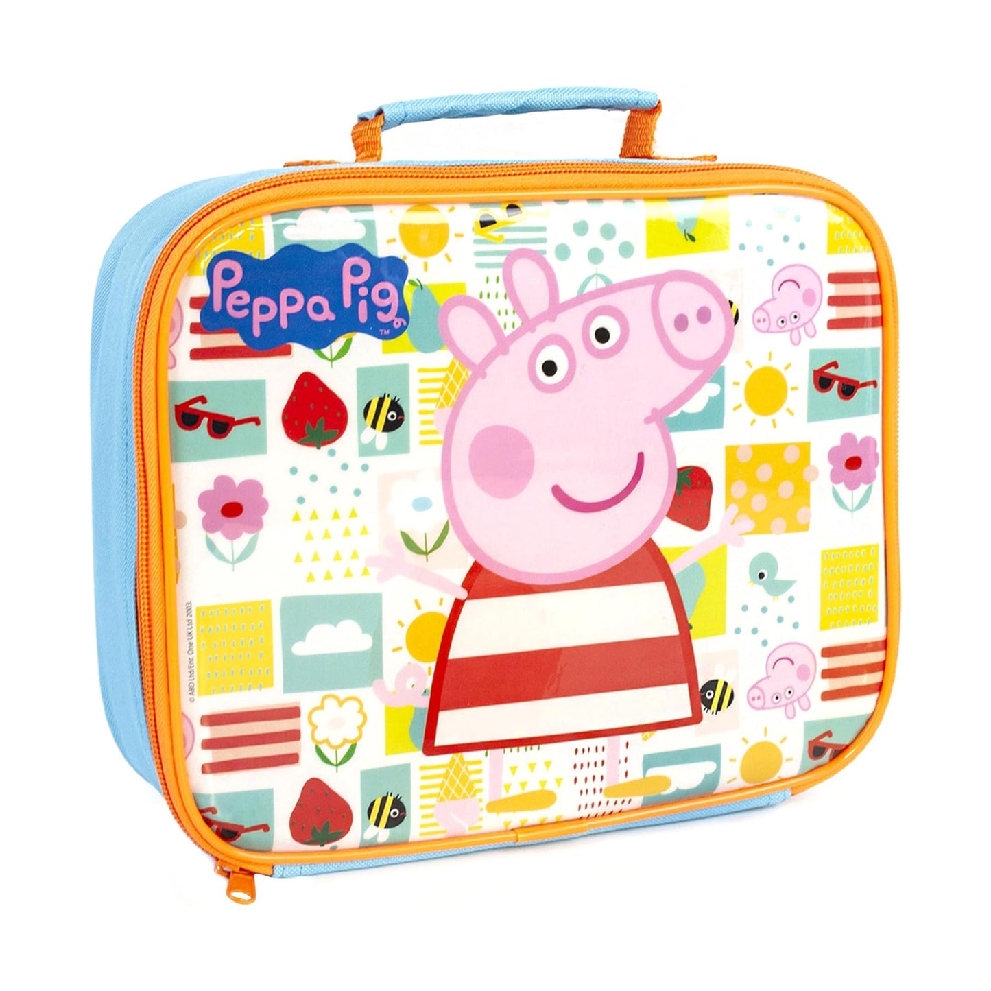 Blue-Orange - Front - Peppa Pig Logo Lunch Bag