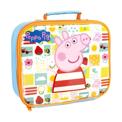 Blue-Orange - Front - Peppa Pig Logo Lunch Bag