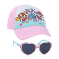 Pink-Blue - Front - Paw Patrol Girls Sunglasses Baseball Cap Set