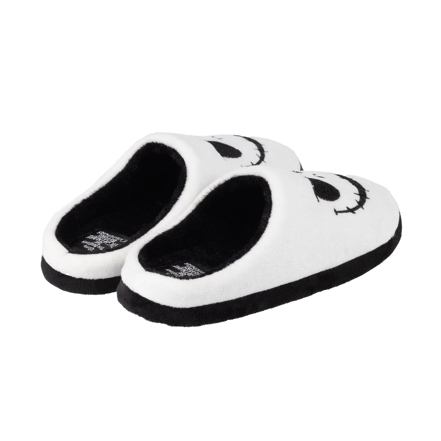 White-Black - Back - Nightmare Before Christmas Womens-Ladies Jack Skellington Slippers