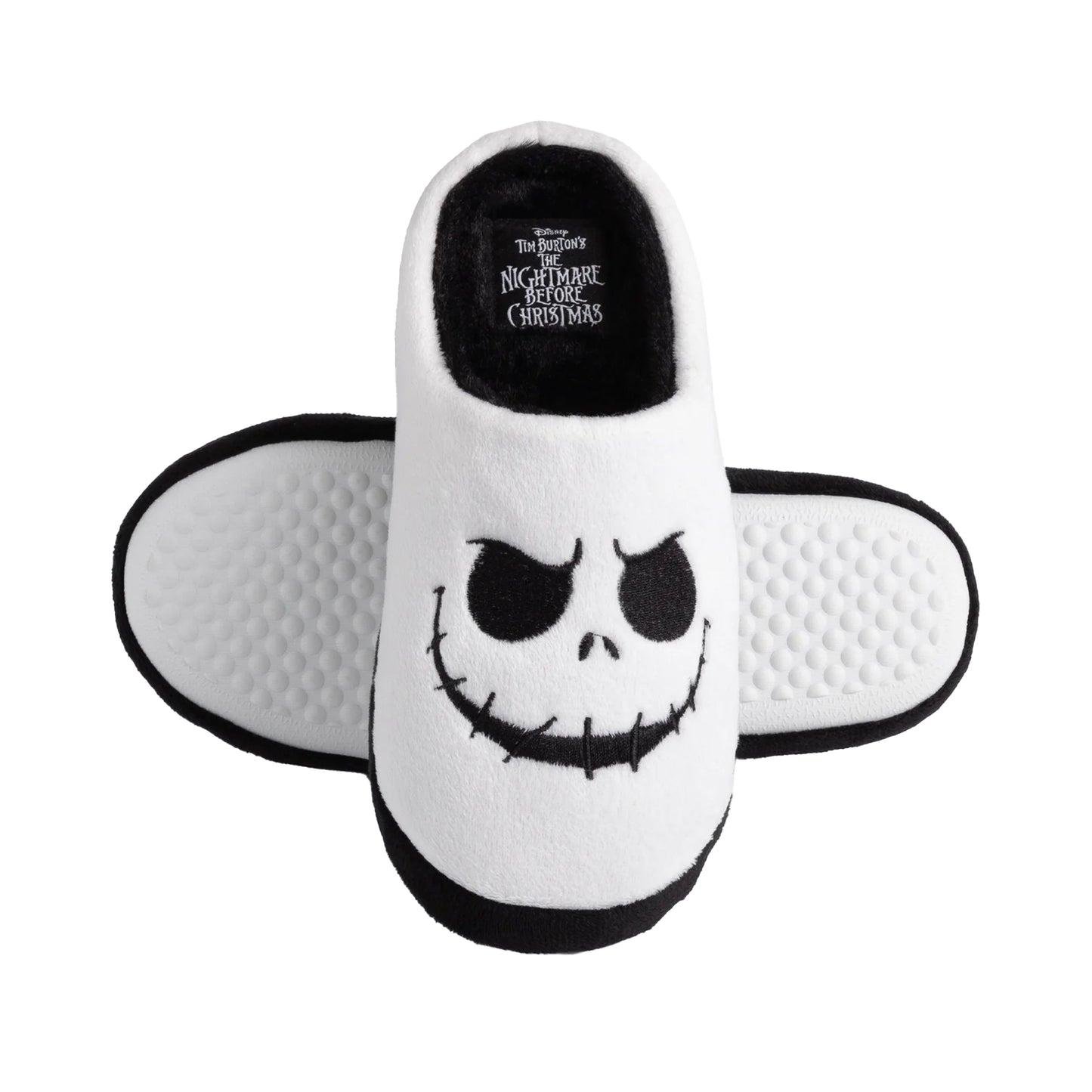 White-Black - Lifestyle - Nightmare Before Christmas Womens-Ladies Jack Skellington Slippers