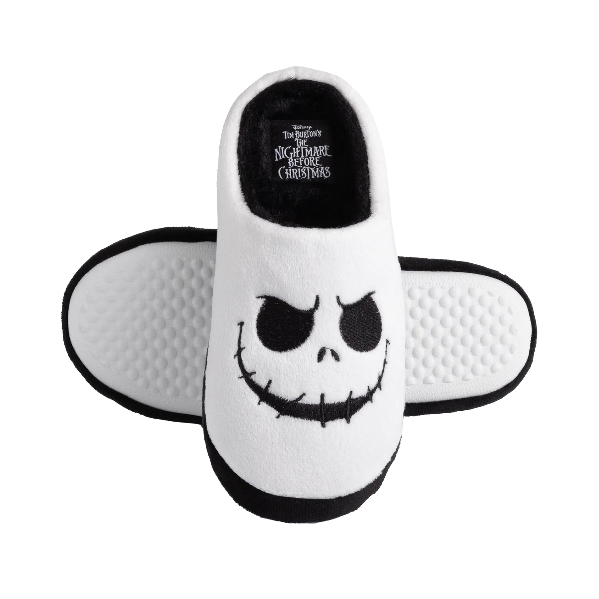 White-Black - Lifestyle - Nightmare Before Christmas Womens-Ladies Jack Skellington Slippers