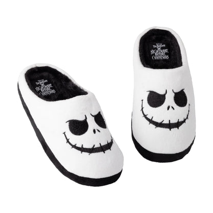 White-Black - Front - Nightmare Before Christmas Womens-Ladies Jack Skellington Slippers