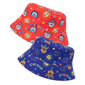 Navy Blue-Red - Front - Paw Patrol Boys Reversible Bucket Hat