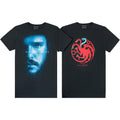 Black - Front - Game of Thrones Mens Ice And Fire Dragons Jon Snow T-Shirt (Pack of 2)