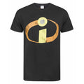 Black - Front - The Incredibles Mens Logo T-Shirt