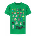 Green - Front - Minecraft Childrens-Kids Sprites T-Shirt
