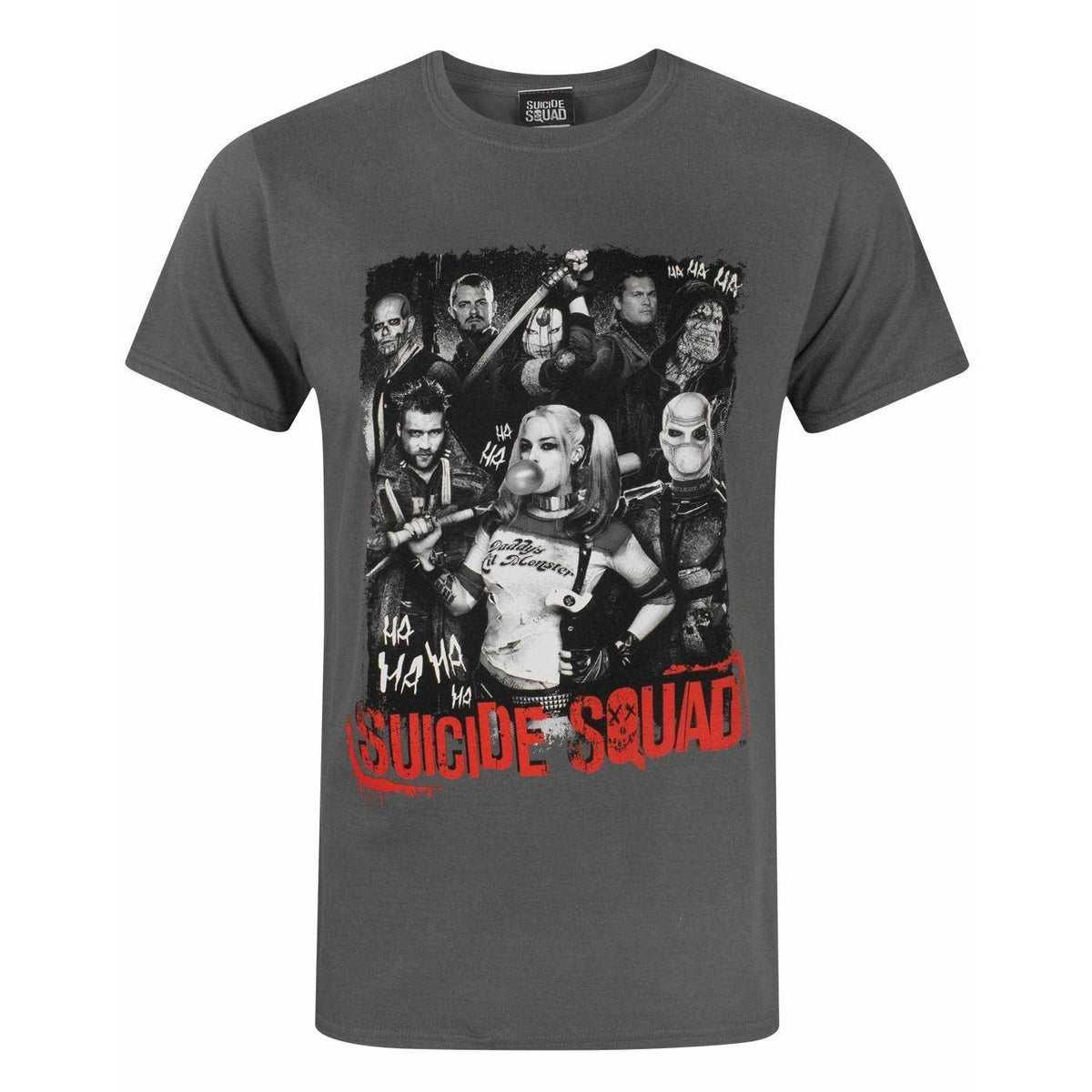 Charcoal - Front - Suicide Squad Mens Group T-Shirt