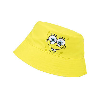 Yellow-Purple - Back - SpongeBob SquarePants Childrens-Kids Reversible Bucket Hat