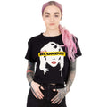 Black-White - Back - Blondie Womens-Ladies AKA Crop T-Shirt