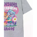 Grey - Side - Paw Patrol Girls Pawsome Friendships Marl T-Shirt