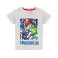 Grey Marl - Back - Marvel Avengers Boys Superhero Long Pyjama Set