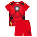 Red - Front - Iron Man Boys Short Pyjama Set