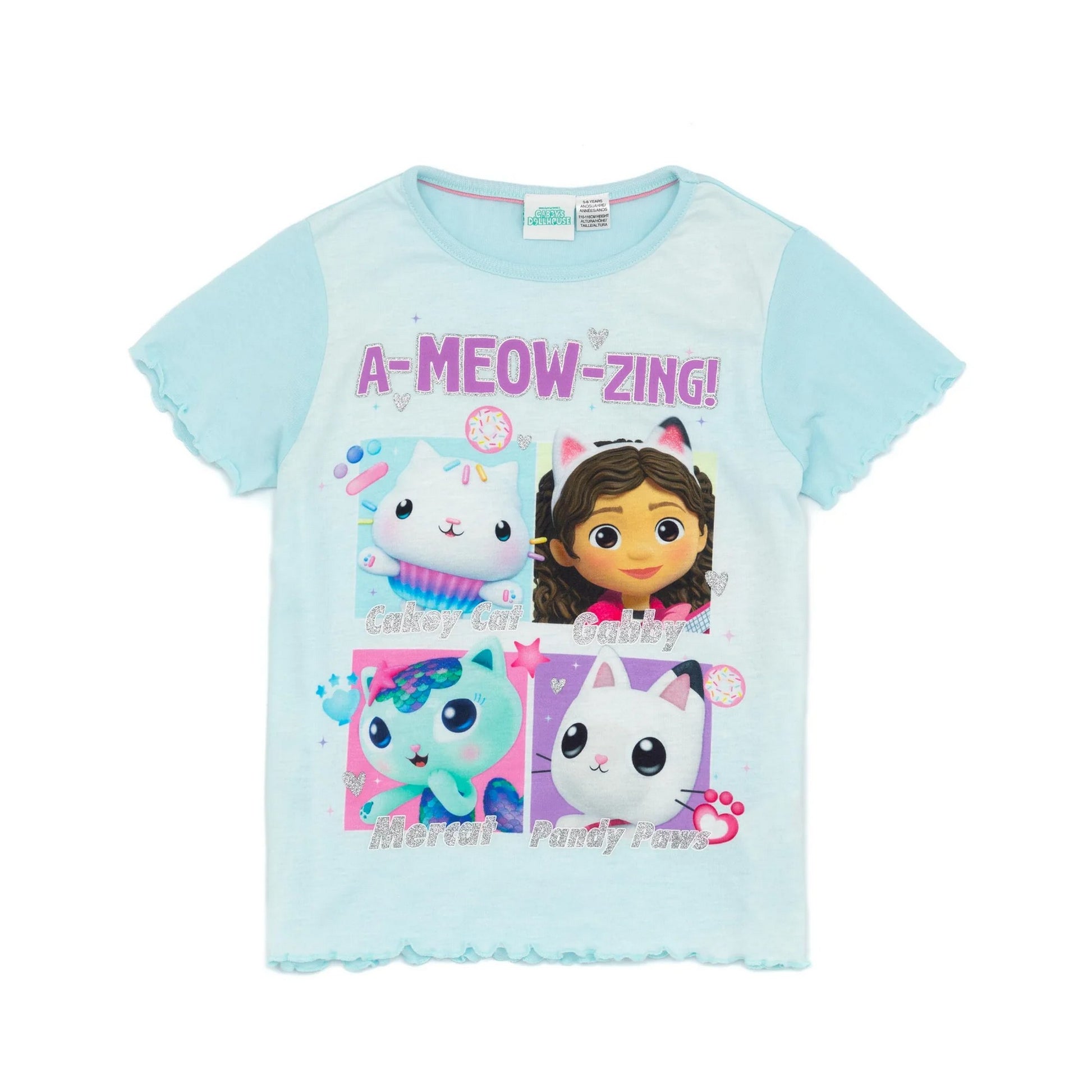 Blue - Back - Gabby´s Dollhouse Girls A Meow Zing Short Pyjama Set