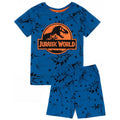 Blue - Front - Jurassic World Boys All-Over Print Short Pyjama Set