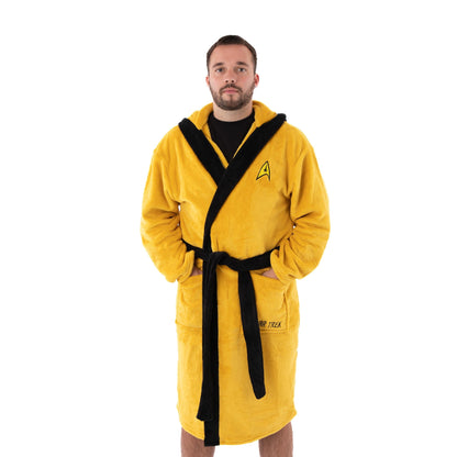 Yellow - Front - Star Trek Mens Logo Dressing Gown