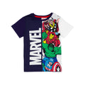 Navy-White - Back - Marvel Boys Superhero Short Pyjama Set