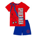 Red-Blue - Front - Spider-Man Boys Contrast Short Pyjama Set